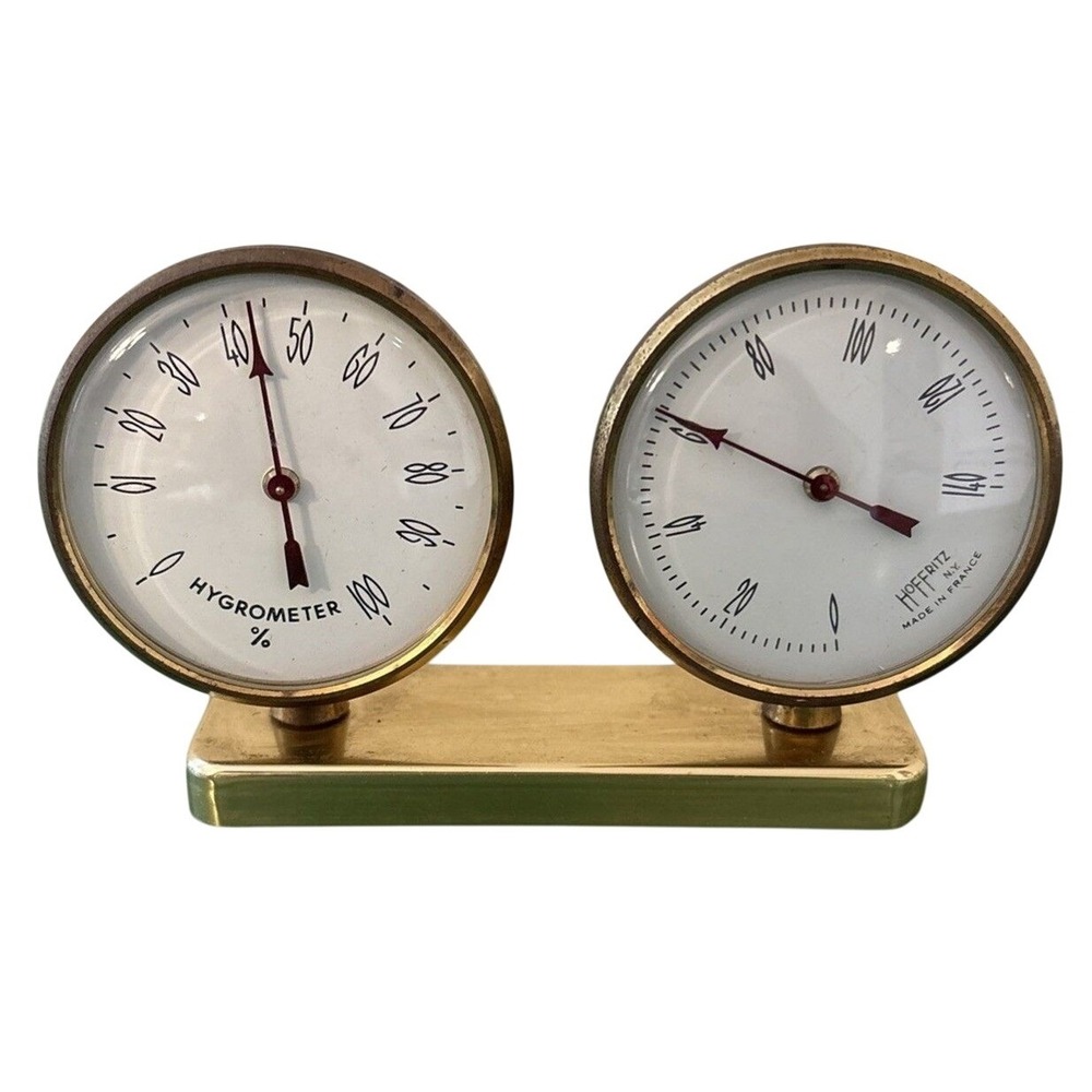 Hoffritz Weather Station Unisex OS Gold Good Brass Hygrometer Thermometer France